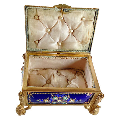 French Ormolu Mounted Porcelain Jewel Box. c.1900