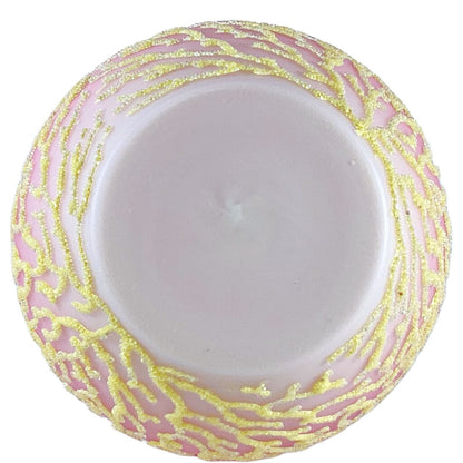 Coralene Satin Glass Milk White Vase