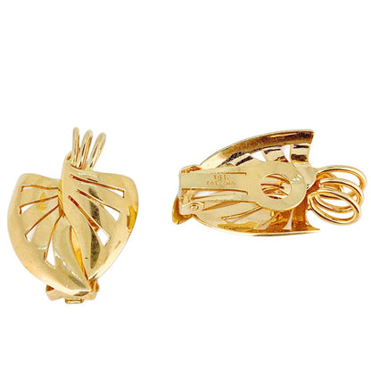 14kt Yellow Gold Clip Leaf Earrings