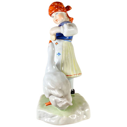 Herend Girl w Goose