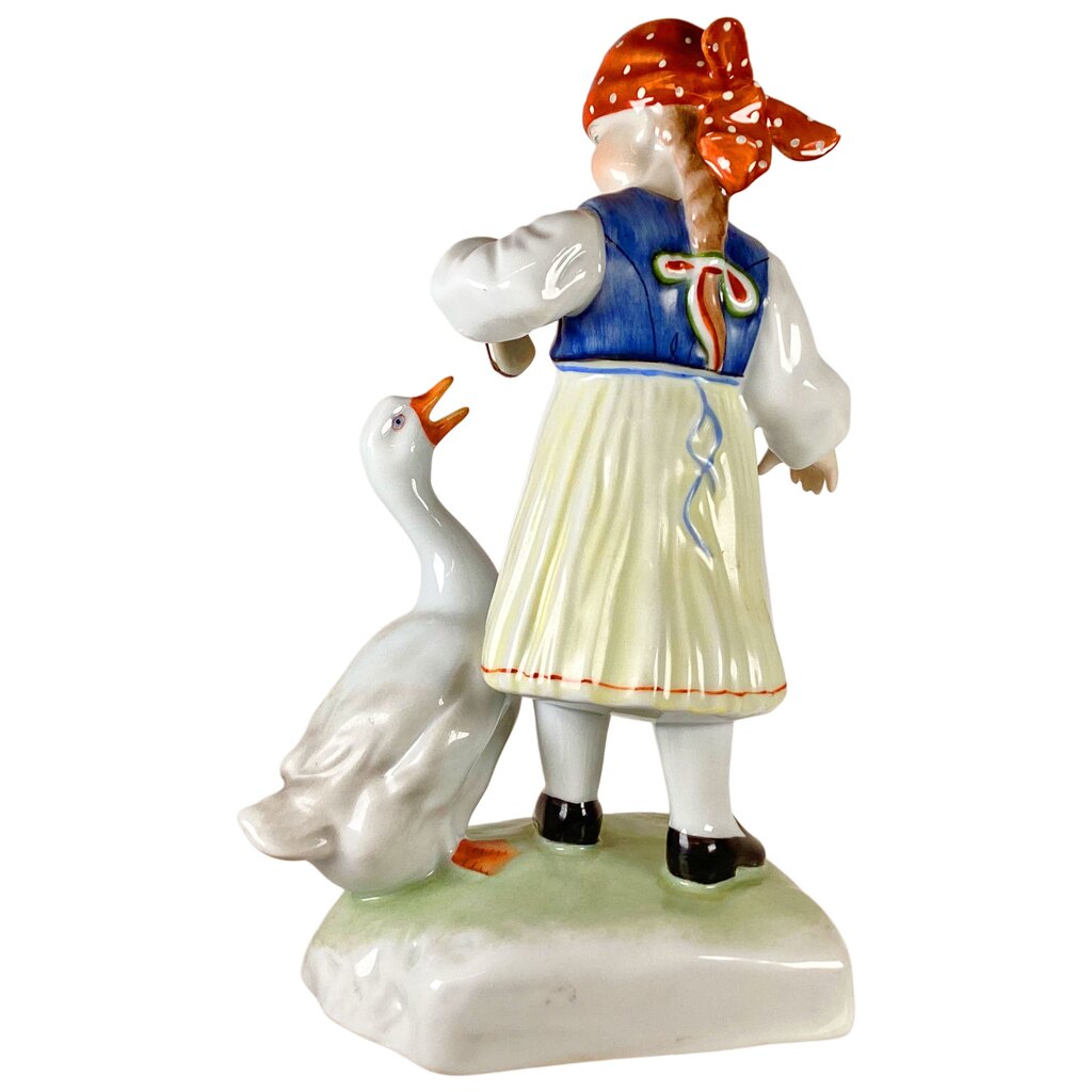 Herend Girl w Goose