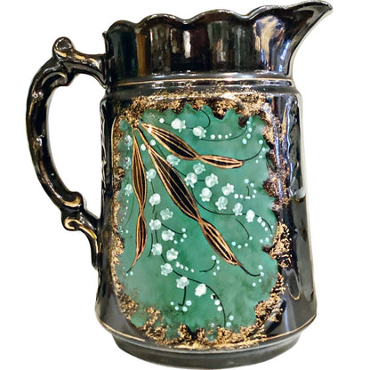 Victorian Black Jackfield Jug. British, 19thc.