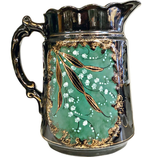 Victorian Black Jackfield Jug. British, 19thc.