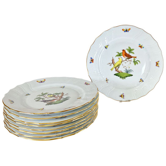 Herend "Rothschild Bird" Dinner Plates S/9 - Opportunity Shop DC