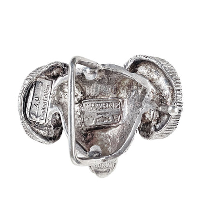 Wathne Sterling Ram Buckle w/crocodile Belt..