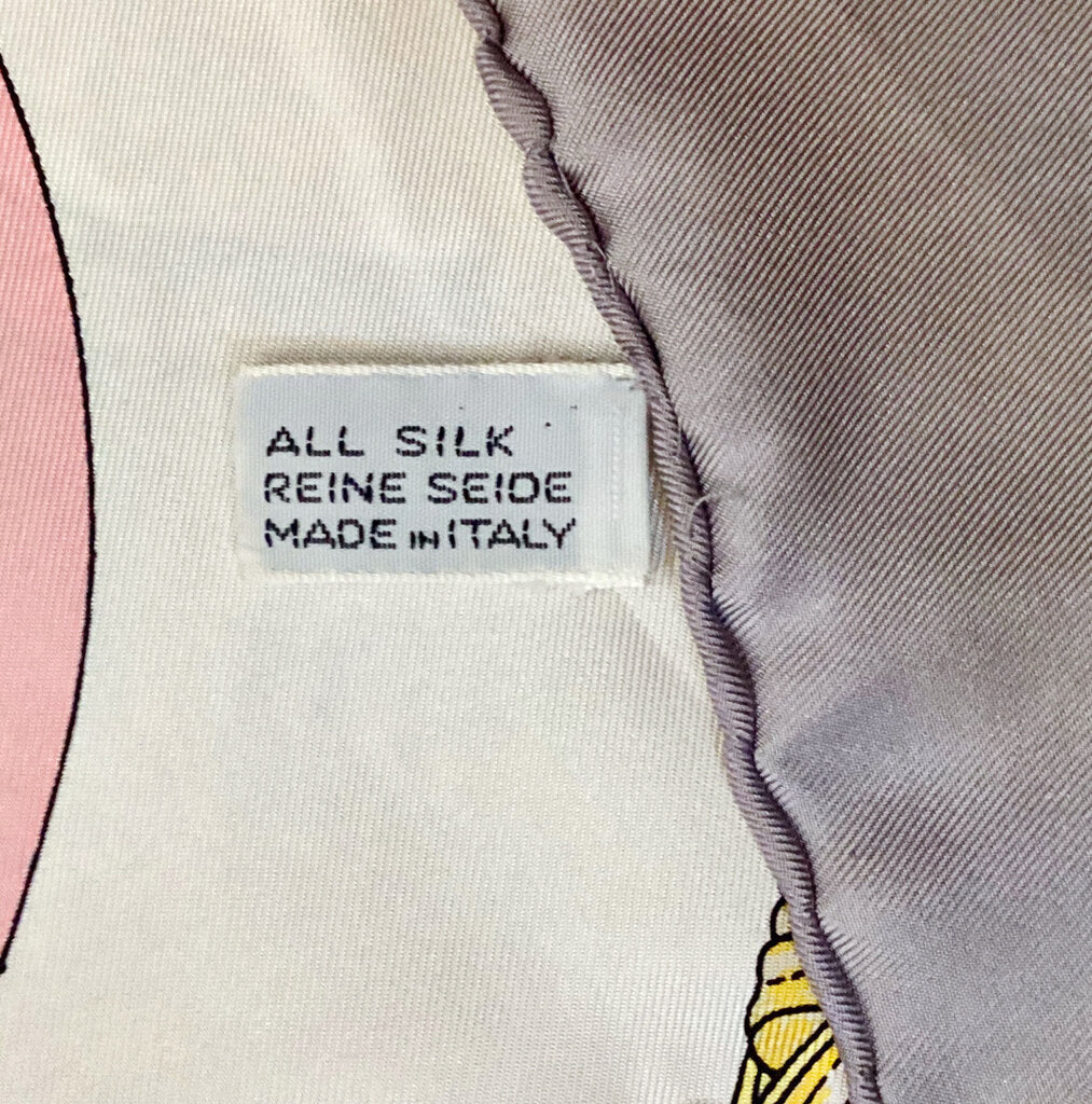 Celine Gray & Pink Silk Scarf (Orig. $575)