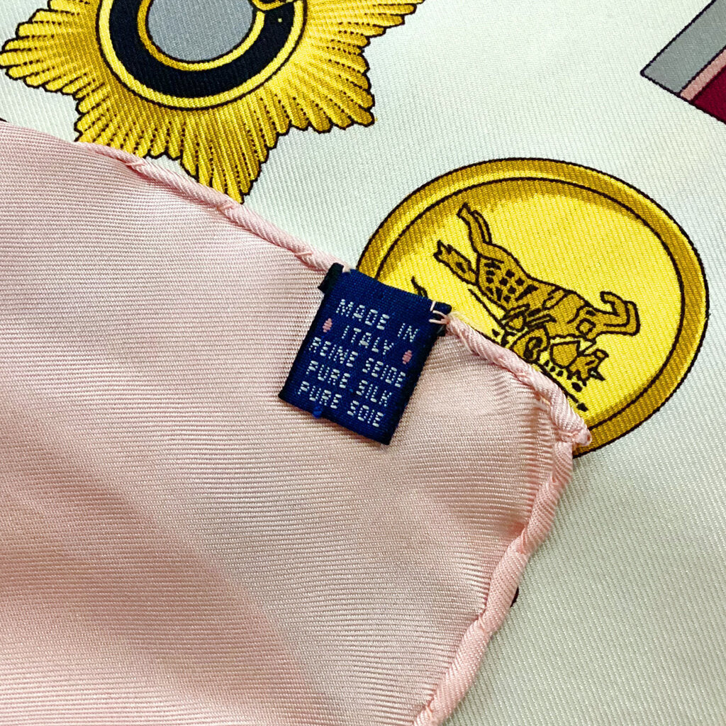 Burberry Pink & Gray Silk Scarf (Orig. $545)