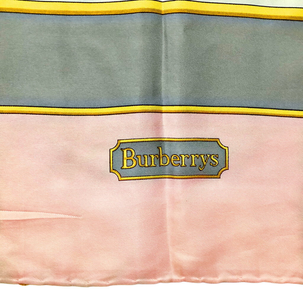 Burberry Pink & Gray Silk Scarf (Orig. $545)