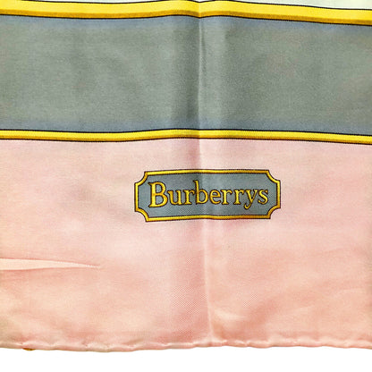 Burberry Pink & Gray Silk Scarf (Orig. $545)