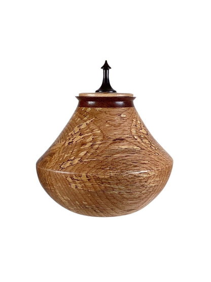 Salted Walnut Hand-Turned Jar with Finial
