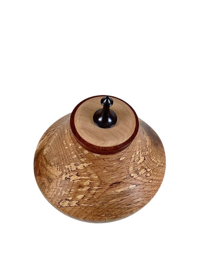 Salted Walnut Hand-Turned Jar with Finial