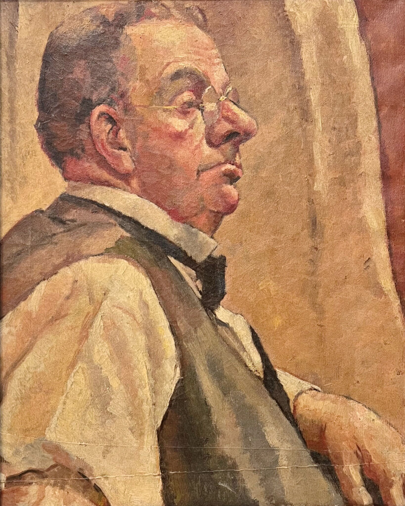 Contemplating Life. Oil on Canvas. American Early 20th C.