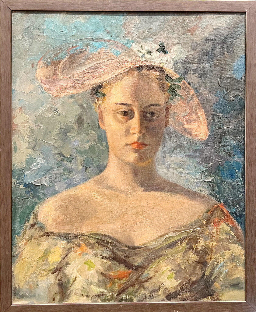 Portrait of Amy. In the Style of Lyon Kroll. Oil on Canvas.