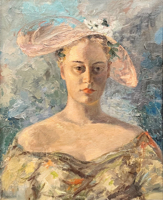 Portrait of Amy. In the Style of Lyon Kroll. Oil on Canvas.