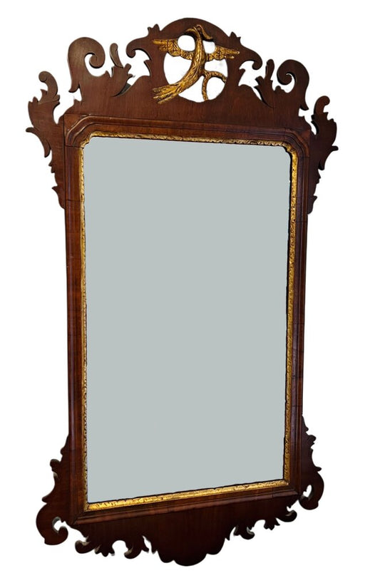 Mid-18th Century George II Period Mahogany Fretwork Mirror