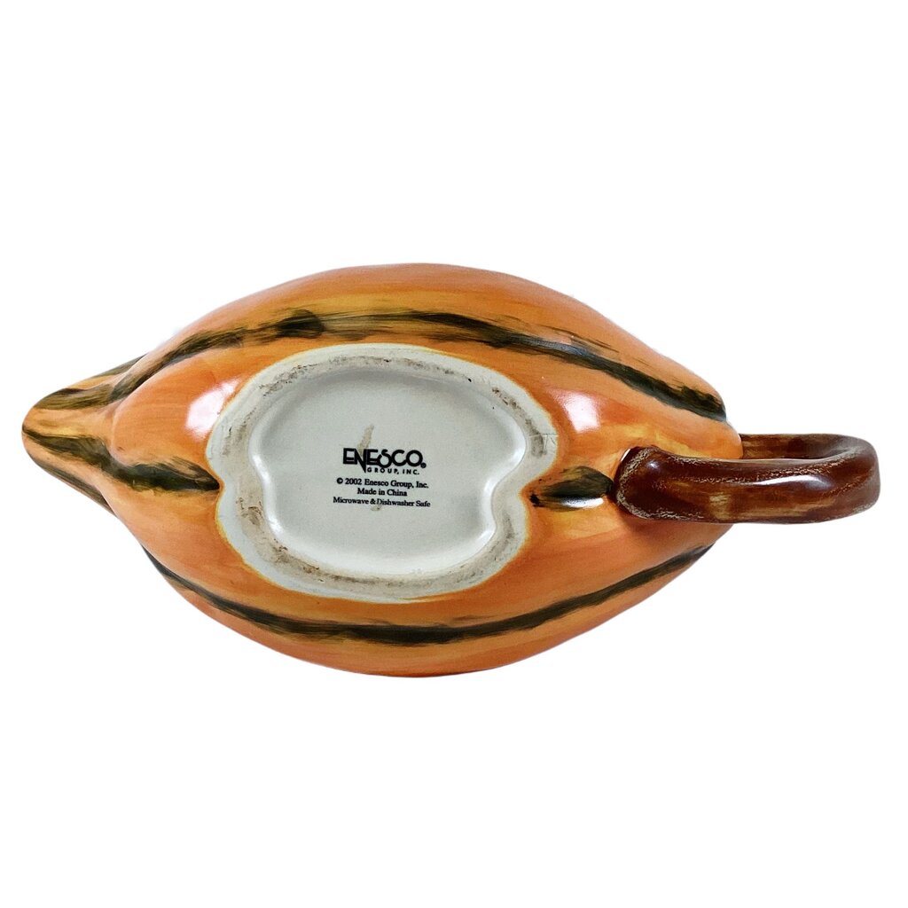 Cantaloupe Gravy Boat w. Green Ribs