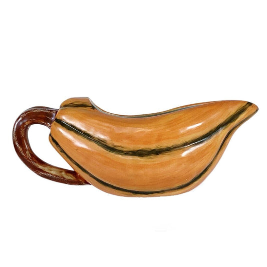 Cantaloupe Gravy Boat w. Green Ribs