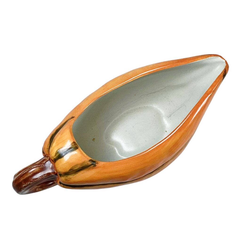 Cantaloupe Gravy Boat w. Green Ribs