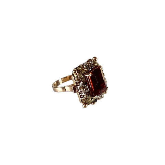 18Kt Gold & Citrine 1950's Ring