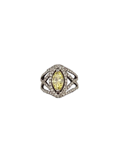 18Kt Gold 1 ct Yellow Diamond Custom Ring