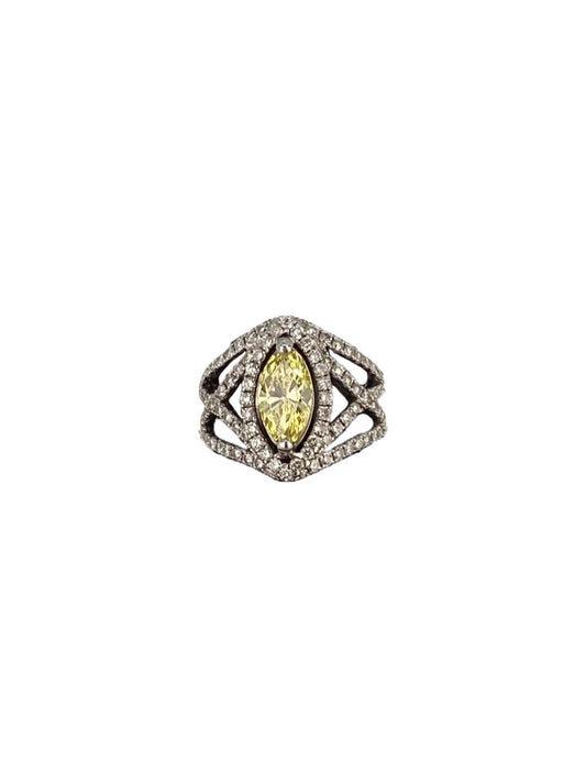 18Kt Gold 1 ct Yellow Diamond Custom Ring - Opportunity Shop DC