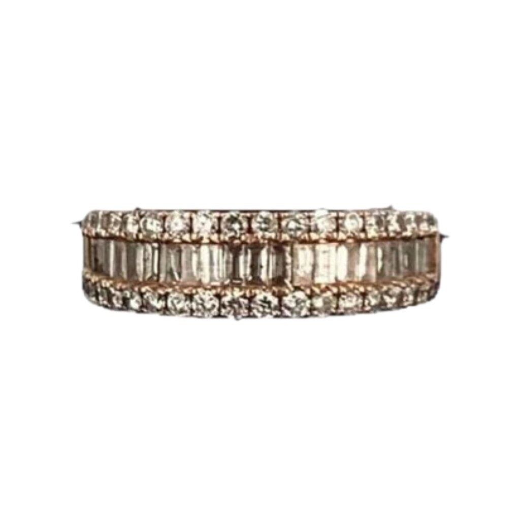 14Kt Gold Ring w 3 Rows of Diamonds - Opportunity Shop DC
