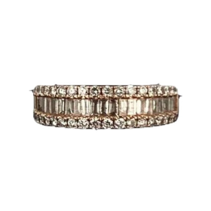 14Kt Gold Ring w 3 Rows of Diamonds - Opportunity Shop DC