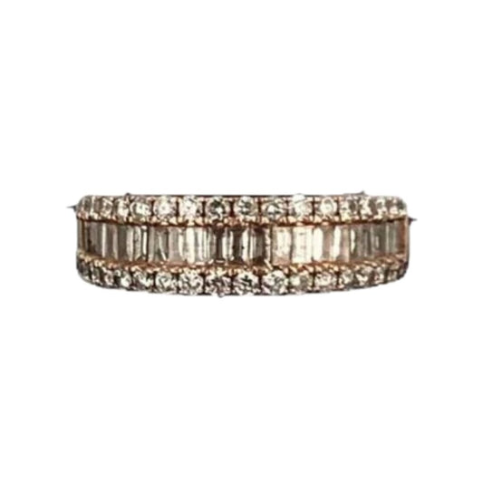 14Kt Gold Ring w 3 Rows of Diamonds - Opportunity Shop DC