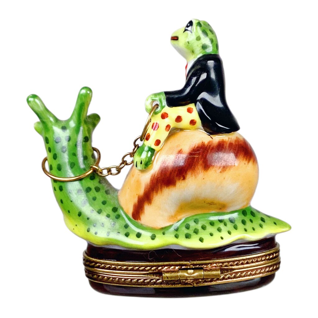 Limoges Frog Adventurer Hand Painted Box