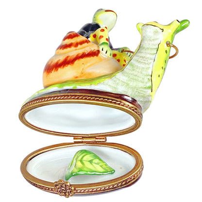 Limoges Frog Adventurer Hand Painted Box