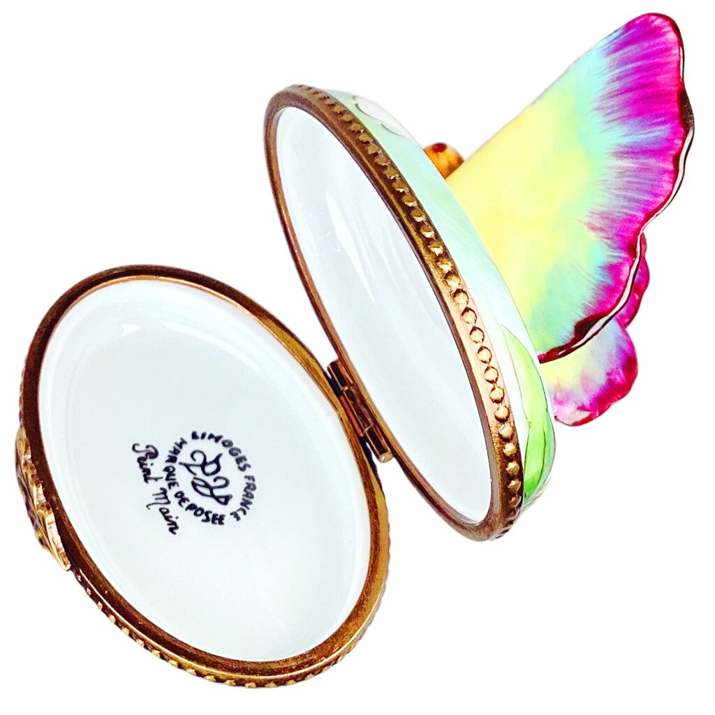 Limoges Butterfly Hand Painted Box