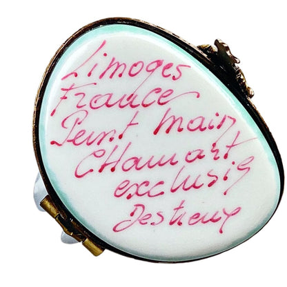 Limoges Dapper Frog Hand Painted Box