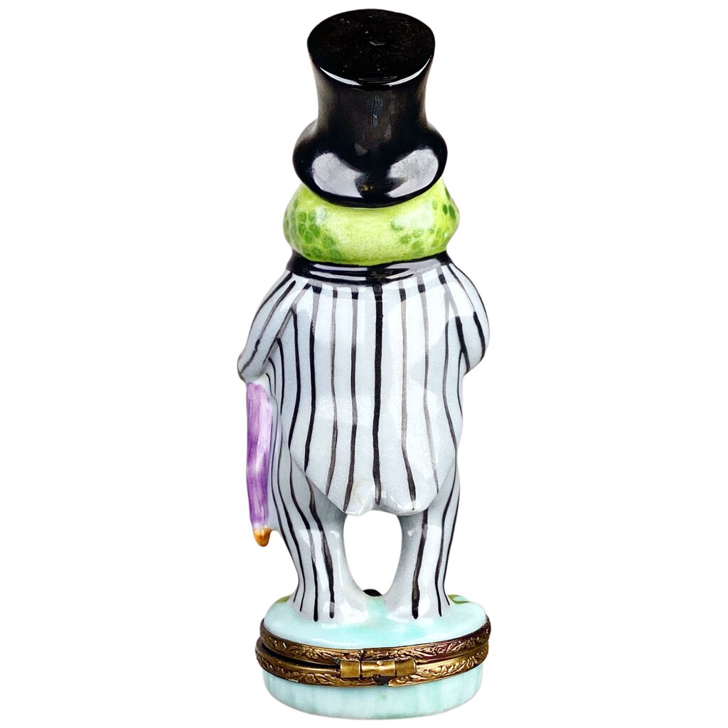 Limoges Dapper Frog Hand Painted Box