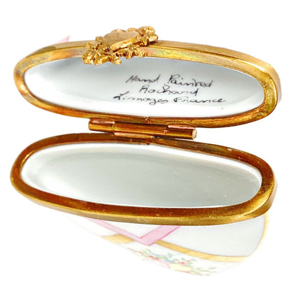Limoges Heart Envelope Hand Painted Box