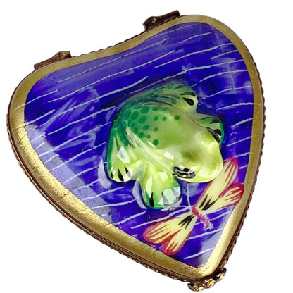 Limoges Rochard Frog Pond Hand Painted Box