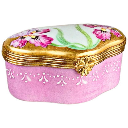 Limoges Iris Hand Painted Box