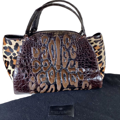 Nancy Gonzales Alligator & Leopard Print Satchel - Opportunity Shop DC