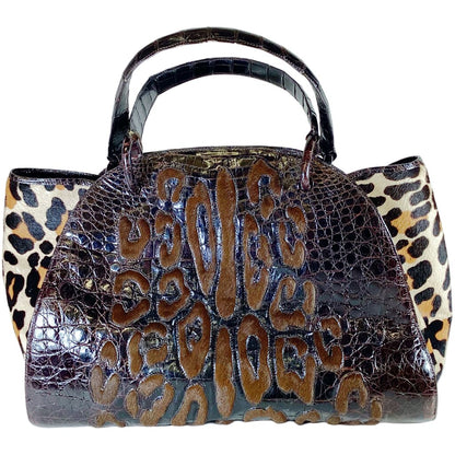 Nancy Gonzales Alligator & Leopard Print Satchel - Opportunity Shop DC