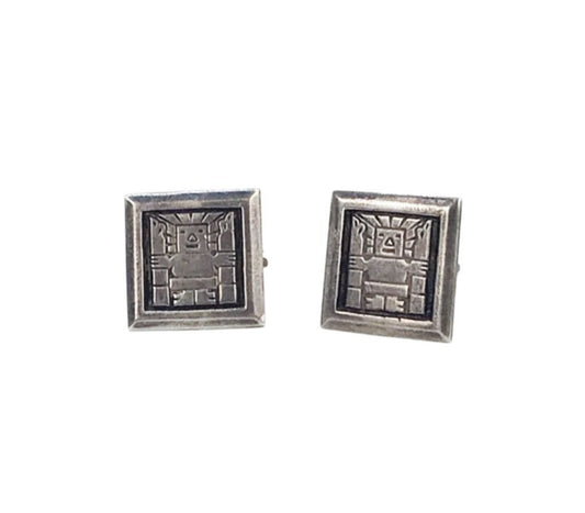 Sterling Incan Cufflinks