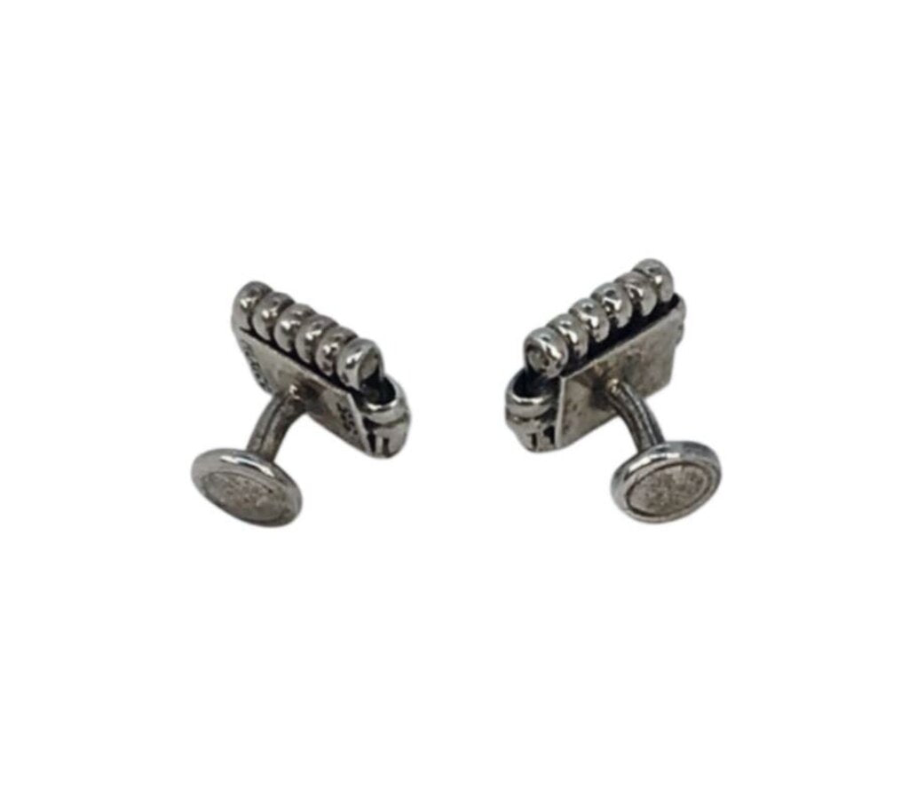Mexican Sterling Square Knot Cufflinks