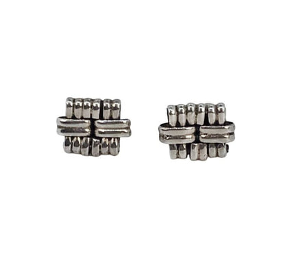 Mexican Sterling Square Knot Cufflinks