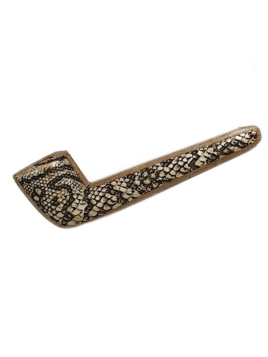 Vintage Meerschaum Gentleman's Pipe in Snakeskin Case