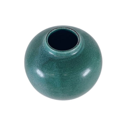 Fireborn Studios Green Pottery Vase - Signed