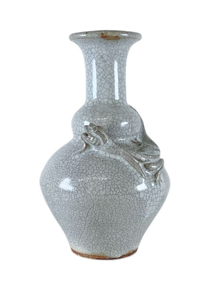 Cream Crackle Glaze Pottery Vase