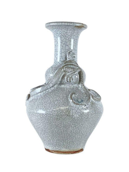 Cream Crackle Glaze Pottery Vase