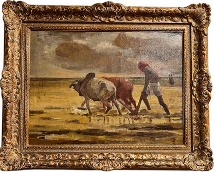Plowing the Field. Oil on Canvas.