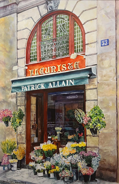 Nicholas Boghosian. "Fleurista". Giclee Print of Original Water Color