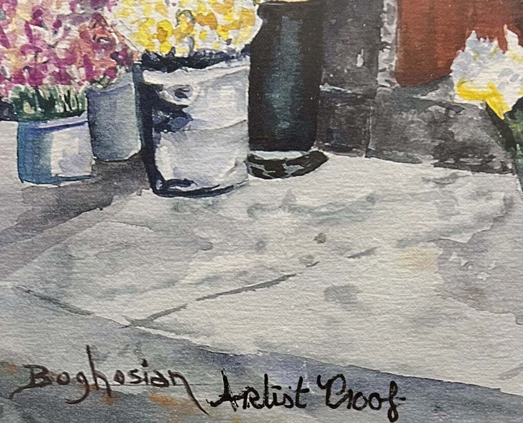 Nicholas Boghosian. "Fleurista". Giclee Print of Original Water Color