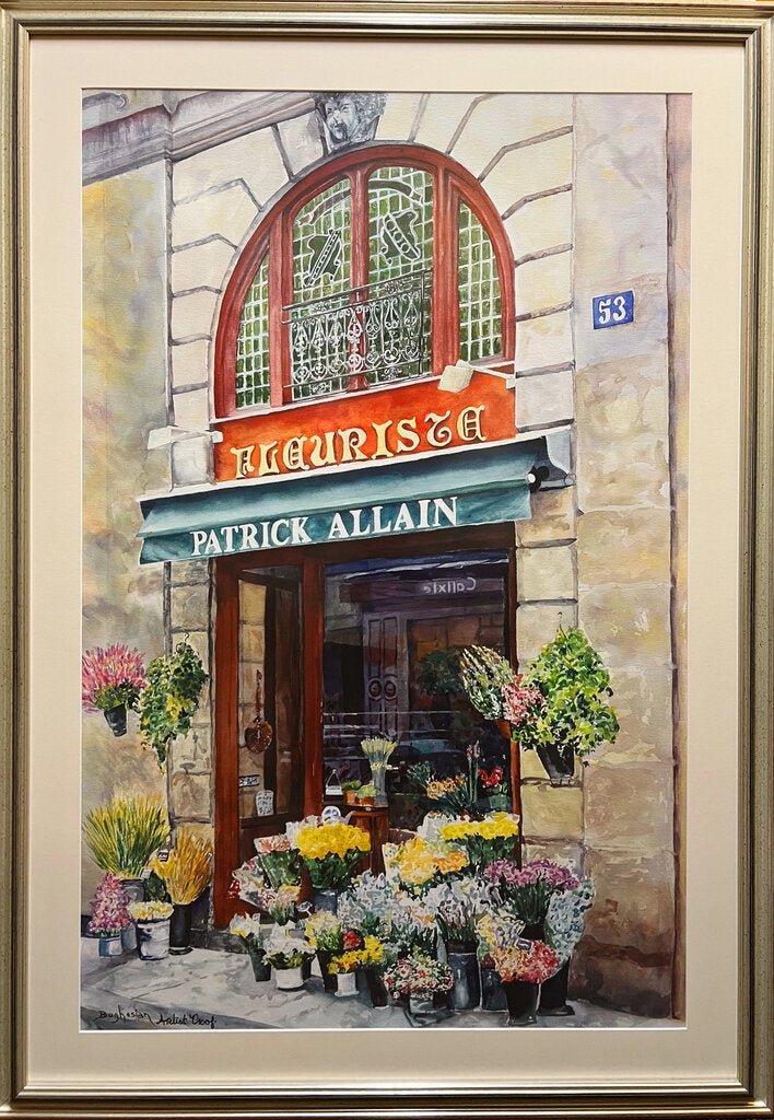 Nicholas Boghosian. "Fleurista". Giclee Print of Original Water Color