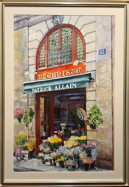 Nicholas Boghosian. "Fleurista". Giclee Print of Original Water Color